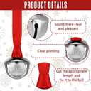 Bencailor 24 Pcs 2025 Christmas Believe Bells 1.5 Inch Silver Ornament for Christmas Tree Xmas Polar Jingle Bell Mini Metal Hanging Sleigh Ornament with Ribbon for Xmas Tree Wreath Crafts Gifts