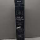 Newverest Jigsaw Puzzle Mat Roll Up, Saver Pad 39.4 x 23.6 Portable Keeper Up to 1000 Pieces with Non-Slip Rubber Bottom and Polyester Top + 3 Puzzle Sorting Trays, Travel-Friendly Storage Bag