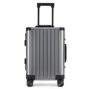 YYW All aluminum-magnesium Carry-On Luggage 20 Inch,Airline Approved Lightweight Suitcase with TSA Lock and Silent Wheels,Suitable for business travel (gunmetal gray, 20in)