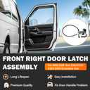 Front Right Passenger Side Door Lock Latch Assembly - Replaces 6C2Z-1521812-A, 6C2Z1521812A - Fits 1996-2019 Ford E150 E250 E350 E450 Econoline Van Front Door Latch