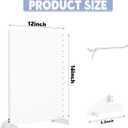 WALMANN Metal Tabletop Pegboard Display Standing Pegboards for Craft Shows, 12" x 16" Countertop Peg Board with Hooks for Jewelry & Accessories (Cream-White Pegboard with Hooks)