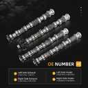 Engine Camshafts Rockers Arm Lifters Kit, 3.6L V6 Pentastar, for Jeep Wrangler Grand Cherokee Grand Caravan,for Dodge Durango Charger Challenger,for Ram 1500,for Chrysler 300, 11-16 (66pcs)