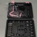 AVID POWER Electric Cordless Screwdriver Set Rechargeable 4V Power Screwdriver Kit with 44pcs Accessories, 5.65Nm Screw Gun, 5+1 Torque Setting, 2 Position Handle with LED Light - Pink Tools for Women