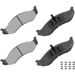CCIYU D477 Front Ceramic Disc Brake Pads Kit - 4PCS for Jeep Comanche 90-92, Cherokee 90-01, Grand Cherokee 93-98, Wagoneer 90, Wrangler 90-95, 97-06