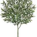 Hollyone Faux Olive Tree with Pot 4.2FT Small Fake Olive Tree Indoor 50.4inch with Natural Wood Trunk and Lifelike Fruits Potted Artificial Tree Plant Home Office Modern Housewarming Decoration Gift