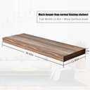 WELLAND 12" Deep Wall Shelves, Floating Wall Shelf Large Floating Shelves, 35.43" L x 11.81" D x 2" T, Deeper Than Others, Retro
