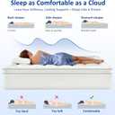 King Size Mattress Topper for Back Pain, Extra Thick Pillow Top Mattress Pad with 1000GSM Down Alternative Filler, Cooling Breathable Plush Bed Topper Protector Cover (8-21" Deep Pocket)