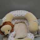 2-in-1 Tummy Time Mat and Seated Support with Sensory Toys  for Newborns and Babies  Includes Detachable Cushion for Supervised Play & Head/Neck Development (Sand)