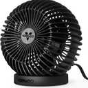 Vornado SPHERE Personal Adjustable Fan, Quiet Operation, Targeted Cooling Airflow, 2 Speed Settings, Manual Control, Detachable Base, Fan for Desktop, Nightstand, and Office, Black