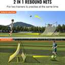 VEVOR Soccer TrainerPortable Soccer Rebounder Net, Iron Soccer Practice Equipment, Sports Football Rebounder Wall with Portable Bag, Perfect for Team Solo Training, Passing, Volley, 6x4ft
