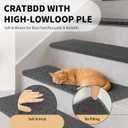 15 Pieces Ultra Plush Bullnose Carpet Stair Treads 9.5"x30" Non Slip, Self Adhesive, Pet Friendly, Washable, Reusable, Skid Resistant Indoor Stair Mats with Iron-Reinforced Edge (Wave & Gray)