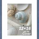 An&He 12x16 inch Picture Frame, Blue Simple Photo Frame for Decorative Artwork, Suitable for Tabletop, Desk, Bookshelf and Wall Display, Photo Gallery Decor