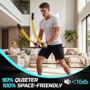 Ptrildo Cordless Battle Ropes for Home Gym & Apartment with Workout Guide Pink