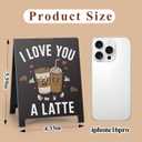 I Love YOU A Latte Coffee Desk Sign Bar Room Decor Home Office Kitchen Shelf Counter Cubicle Accessories Gifts For Coffee Lovers Espresso Fans Enthusiasts