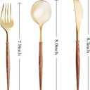 Lullaby 120PCS Gold Plastic Silverware, Gold Disposable Cutlery with Wood Grain Handle Include 40 Forks, 40 Spoons, 40 Knives, Elegant Disposable Silverware for Wedding, Party, Gathering, Daily Use