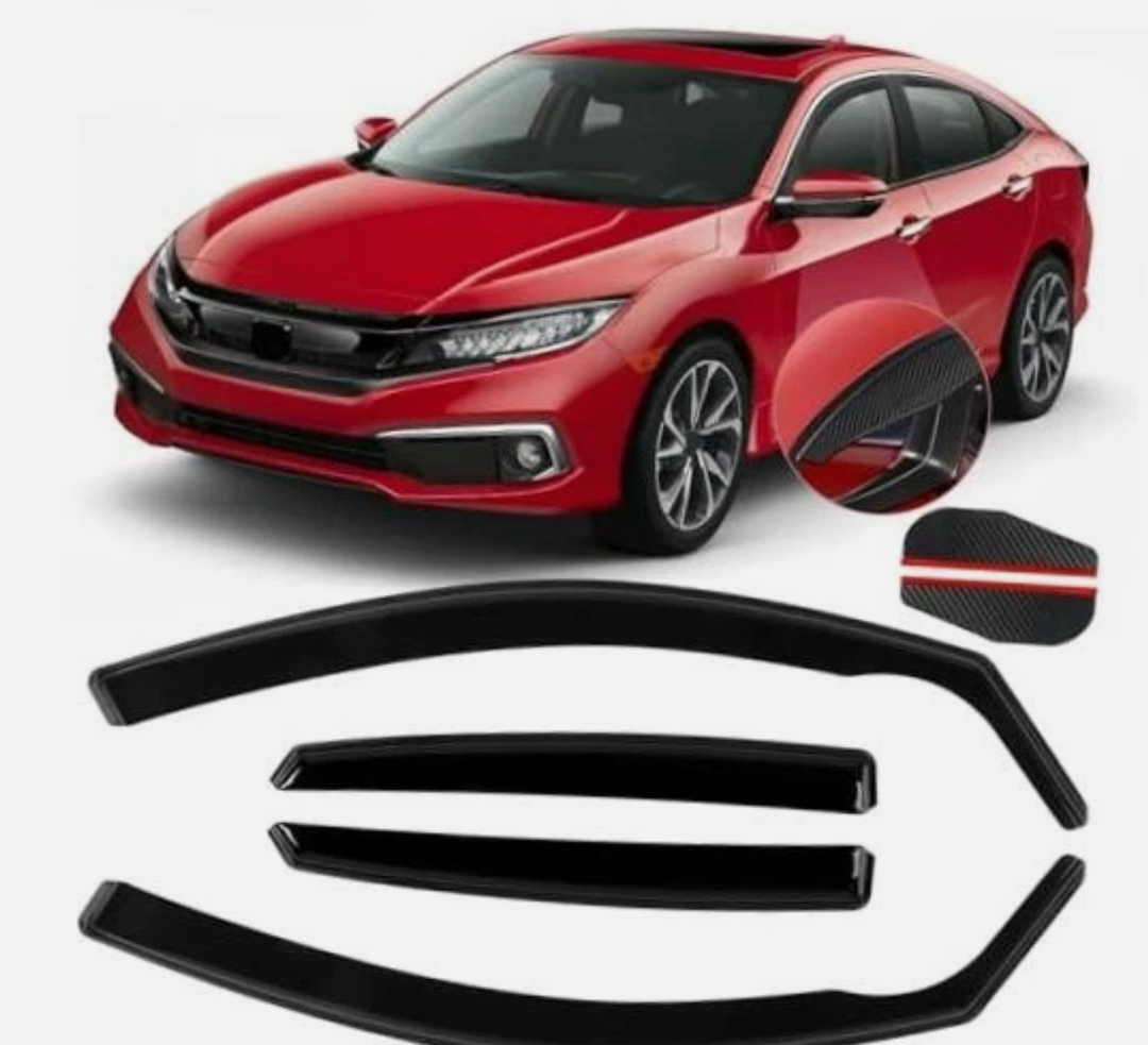 in Channel Window Rain Guards Fits for Honda Civic 2016-2021 Sedan 4-Door