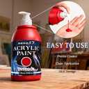 unuaST Outdoor Acrylic Paint Waterproof Set, 10 Colors Large Bulk Outdoor Paint with Pump, Rich Pigmented Paints for Artists/Beginners on Rocks, Wood, Metal, Crafts, Garden Statues (10oz/300ml)
