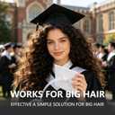 2 x ZEYER Graduation Cap Headband for Women, Firm Anti-fall HairBand for Graduation Hat (Clear 1pc)
