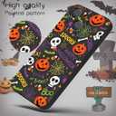 Case for iPhone 15 Halloween Ghost Pumpkin Design,Black Matte Soft Slim Fit TPU Anti-Scratch Shockproof Protective Cover Phone Case for iPhone 15 (pumpkin spider web)