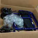 Drive Medical Deluxe Lightweight Aluminum Transport Wheelchair, Blue, 17"