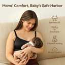 Nursing Bras for Breastfeeding Seamless Maternity Bra Wireless Pregnancy Sleep Bralette Natural Shape Support (Black, XXL)