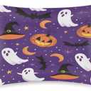 Satin Pillowcase Halloween Monster Satin Pillow case for Hair and Skin 20 x 30 Inches Smooth Pillow Covers Pillow Cover with Envelope Closure (Queen)