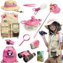 Kids Explorer Kit with Safari Vest, Hat & More - Kids Bug Catching Kit with Adventure Guide & Scavenger Hunt - Cute Dress-Up Zookeeper Costume & Safari Costume for 7-12 Year Old Boys Girls