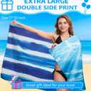 2 x Personalized Microfiber Monogrammed Beach Towel Sand Free Quick Dry Super Absorbent Customized Initial Letter Lightweight Oversized Pool Swim Towels W Gifts for Women