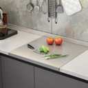 Stainless Steel Cutting Board for Kitchen – Large (40x30cm/15.7x11.8in) NonSlip, Dishwasher Safe – Ideal for Meat, Vegetables, Fruits, Bread & Baking – Commercial & Home Use