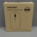 TECKNET Bluetooth Wireless Mouse for Laptop, Rechargeable Silent Computer Mouse (Bluetooth 5.2/3.0 & 2.4G), Ultra-Thin, 6-Level Adjustable 4800 DPI Bluetooth Mouse for Mac OS, iPad, Windows, Android (black)