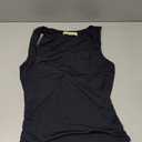 HOYAYO Women's Square Neck Sleeveless Double-Layer Tank Tops Y2K Basics Outfit Tee T Shirts Black S