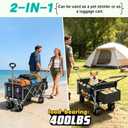 Dog Wagon for Medium & Large Dogs, Folding All-Terrain Dog Stroller Wagon with Tailgate (Extra Space), Multiple Pockets & Storage Baskets, Adjustable Handle, One-Step Brake, Heavy Duty Pet Wagon