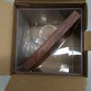 Baseball Display Case, No Assembly Required Clear Cube Tennis Ball Holder with Solid Wooden Base, Autograph Baseball Stand Box for Single Ball (1 Pack)