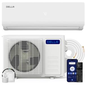 DELLA Vario Series 12000 BTU Mini Split AC, Work with Alexa and Wifi, 20.5 SEER2 Cools Up to 550 Sq.Ft, Energy Efficient, 115V Ductless Inverter System, Pre-Charged Heat Pump and 16.4ft Kits