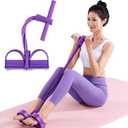 21 Fitness Resistance Bands-6 Tube Pedal Ankle Puller, Multifunction Tension Rope, Natural Latex Fitness Bands for Strength Training, Tummy, Waist, Arm, Leg Slimming, Home Gym Exercise Equipment