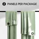 Rutterllow 100% Blackout 340 GSM Curtains 2 Panels, Full Shade 84 Inches Long Complete Drapes for Living Room, Thermal Insulated Bedroom Window Treatment Drapes (Sage Green, 52 x 84 inch)