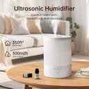 YOGIN Humidifiers for Bedroom Large room, Top fill 2.5L Ultrasonic cool mist Humidifiers for Baby Nursery and Plants,Up to 24 Hours, 24db Quiet, Night Light, Auto Shut Off, Easy Clean Humidifier