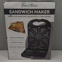 Bakers Friend Breakfast Sandwich Maker, 4 Slices of Panini Grill Press Sandwich Maker, Electric Sandwich Maker with Indicator Light, Grill Cheese & Egg Muffin Sandwich Maker, Graphite