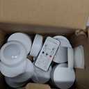 Yiliaw 12 Pack LED Puck Lights Remote Control 16 Color Changeable Under Cabinet Lights, Battery Operated Lights Night Light with Dimmer & Timmer for Closet Bedroom Kitchen, White