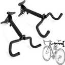 PSLER 2pcs Bike Wall Mount Hanger - Wall Mount Handbar, Adjustable & Extendable Horizontal Bike Rack Holder for Mountain/Road/Hybrid Bikes, Space Saving Garage Storage Hook, Easy Install