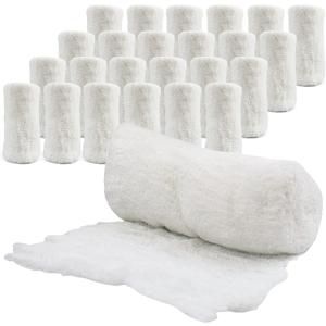 Cotton Gauze Roll-kerlix Gauze Bandage Rolls -24 Rolls -STERILE - 4 Inches X 12 feet -Extra Absorbency - Medical Gauze Bandage -6 ply - Latex Free -Each roll Individual Wrapped-Hospital Grade Quality (24 per Pack)