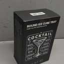 WIBIMEN Large Ice Cube Molds, Big Round Whiskey Ice Cube Trays for Freezer, Easy to Fill & Release, Whiskey Bourbon Cocktail(2.5In*6 Balls- Blue/2 Pack)