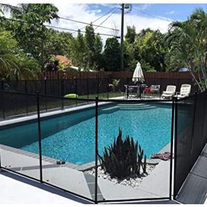 WaterWarden Safety Fence for Inground Pool 5’ x 24’ ft, Guards Children and Pets, UL Certified to ASTM F2288, 5 Foot Tall Removable Protection Barrier, Hardware Included, 2 Sets of 5'x12', Black
