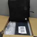 Canvas Wardrobe Portable Fabric Canvas Wardrobe Clothes Storage Hanging Rail Shelving Cupboard Ample Space (Dark Gray)