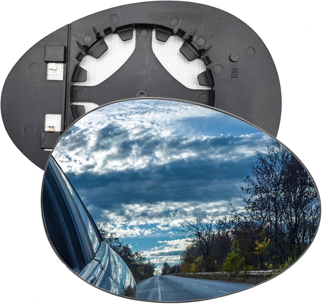 AUTOXBERT Mirror Glass Replacement Passenger Right Side Mirror Heated with Backing Plate For Mini Cooper 2007 2008 2009 2010 2011 2012 2013 2014 2015, Replace 51162755626