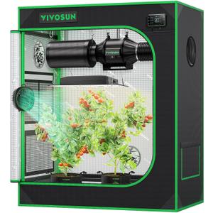 VIVOSUN S3018 30"x18"x36" Grow Tent, High Reflective Mylar with Observation Window and Floor Tray 3D Printer Enclosure with Ventilation