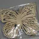 Qunclay 4 Pcs Wooden Butterfly Wall Decor Large Butterfly Wall Art Boho Home Hanging Modern Sculpture Decorations Modernist Signs for Living Room Bathroom Yard Gallery Indoor Outdoor(Black)