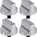 Upgraded W11517334 Stove Knob Replacement for Whirlpool WEG745H0FS0 WEG515S0FS0 Gas Ranges Oven Burner Cooktop Control Knobs, Replace Part # W11122869 W10850033 W11458842, Pack of 4
