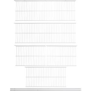 Rubbermaid Full Closet Organization Shelf System, Direct Wall Mount, Adjustable from 3-5 Ft., Mounting Hardware Kit Included, White, Wire Shelving Organizer System for Home/Laundry/Mudroom/Pantry