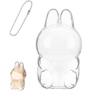 Aerbee Protective Case for LABUBU, Thickening Figures Storage Bag for Dolls, Keychain Bag for Figure, Portable Closure Dustproof Collectibles Case for Figures, 3 Pack (Sitting)